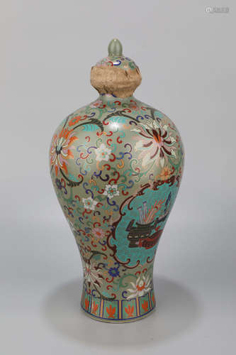 A Flower Branch Pattern Porcelain Plum Vase