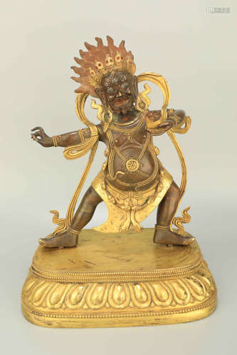 A Gilt Bronze Buddha Figure Statue