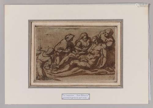 Ecole BOLONAISE du XVIIème siècle
Pieta
Plume et encre
19 x ...