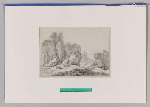 Jean PILLEMENT
(Lyon 1728 - 1808)
Paysage aux rochers
Pierre...