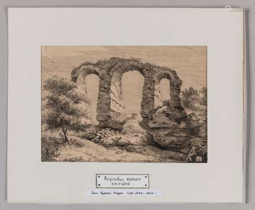 Jean Baptiste HUGON
(Lyon 1797 - 1860)
Ruines d'un aqued...