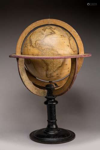 GLOBE terrestre par Lapie / Lorrain / Langlois