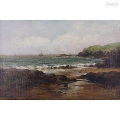 T. Woodman? Signed Oil On Canvas Seascape