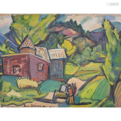 Aaron Berkman (NY 1900 - 1991) "Vermont Landscape"