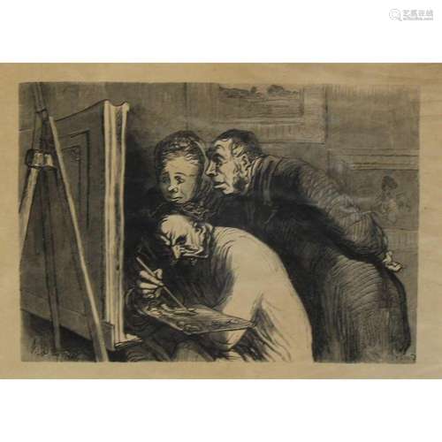 B Daumiez Print of Man Painting