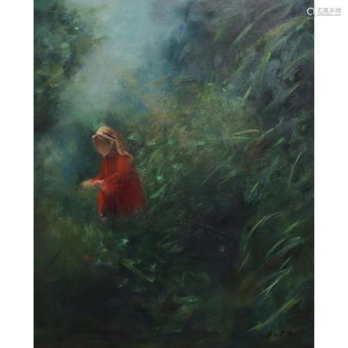 Butz Signed Girl in Forest