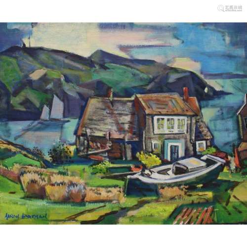 Aaron Berkman (NY 1900 - 1991) House and Boat