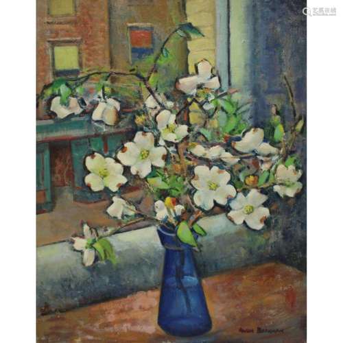 Aaron Berkman (NY 1900 - 1991) "Dogwood in Window"