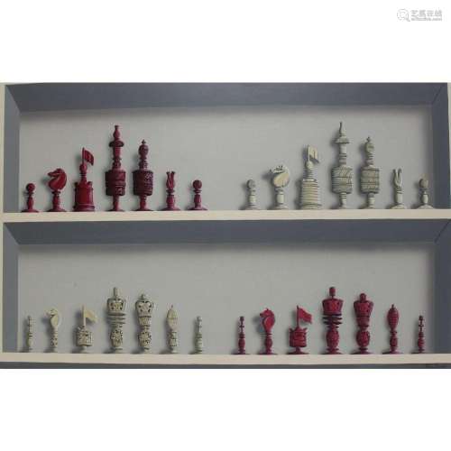 Steve Daniels Signed Acrylic on Board Chess Pieces