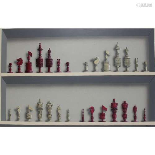 Steve Daniels Signed Acrylic on Board Chess Pieces