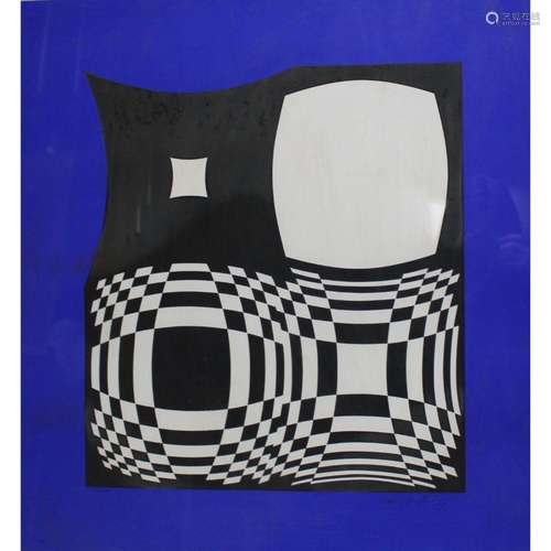 Victor Vasarely Abstract Screenprint