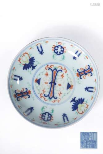 AN IRON-RED AND UNDERGLAZE-BLUE ‘FLOWER’DISHES,MAKE AND PERI...