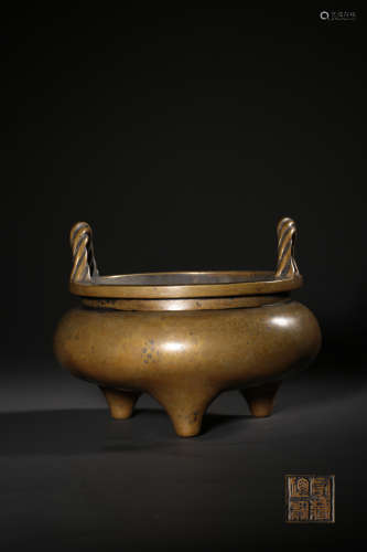 A BEONZE CENSER,QING DYNASTY