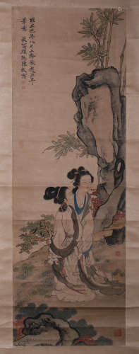 A BEAUTY PAINTING 
PAPER SCROLL
CHEN MEI MARK