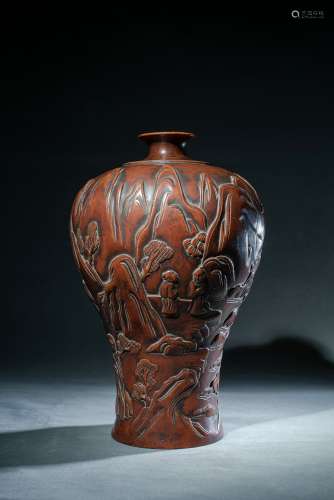 Qing Dynasty Boxwood Carving 