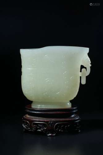 Qing Dynasty Hetian White Jade 