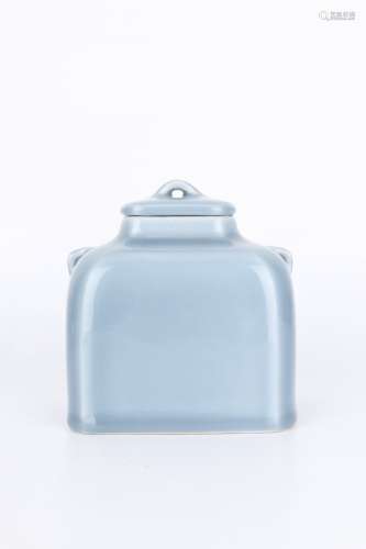 Blue Glaze Porcelain Water Vessel, China
