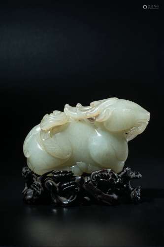 Qing Dynasty Hetian Jade Lucid Ganoderma , China