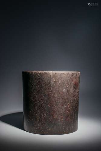 Qing Dynasty Zitan Rosewood Brush Pot, China