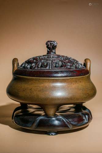 End Of Ming Dynasty Bronze Study Room Furnace, China
