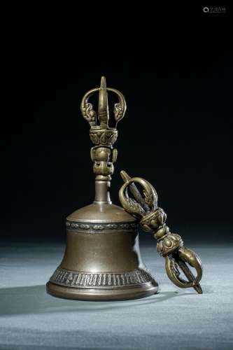 Set Of Qing Dynasty Vajry Pestle Bells, China