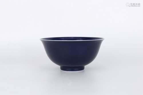 Blue Glaze Porcelain Bowl, China