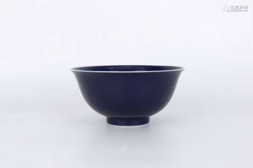 Blue Glaze Porcelain Bowl, China