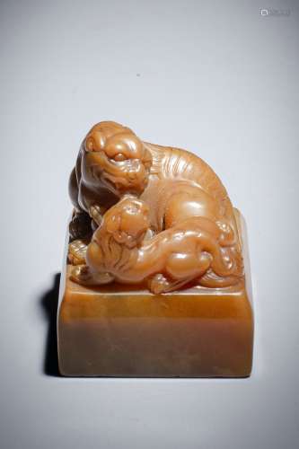 Qing Dynasty Tianhuang Fortunate Animal Seal, China