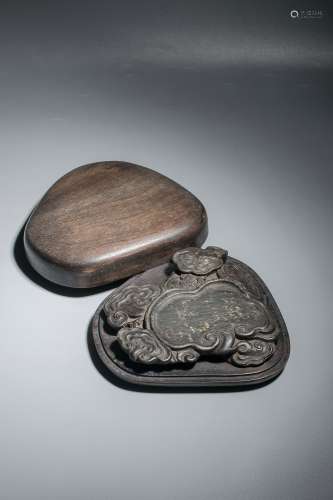 Qing Dynasty Duan Stone Lucid Ganoderma Inkstone , China