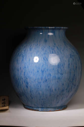 清 鈞窯藍釉大瓶