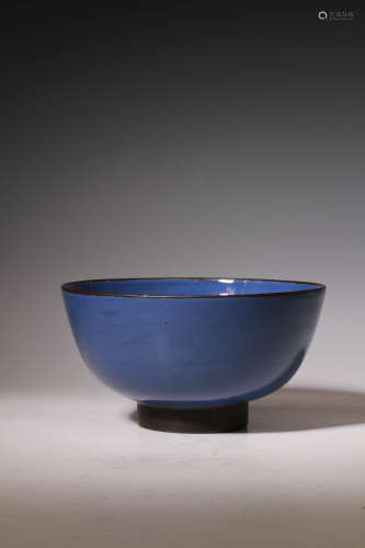 明 藍釉碗