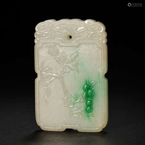 CHINESE QING DYNASTY JADE PLATE