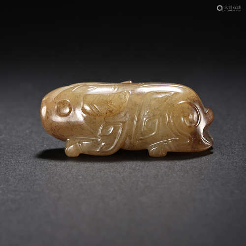 CHINESE HAN DYNASTY HETIAN JADE RABBIT