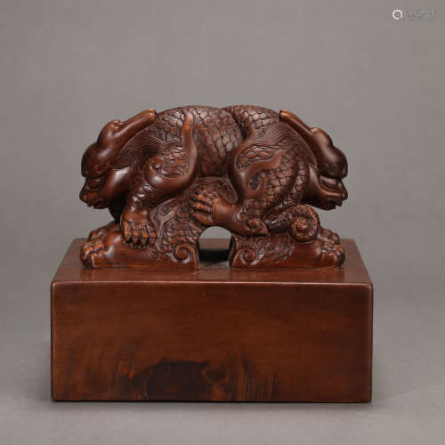 CHINESE QING DYNASTY BOXWOOD SEAL