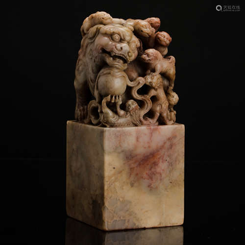 CHINA QING DYNASTY SHOUSHAN STONE SEAL