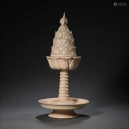 CHINESE SUI DYNASTY XIANGZHOU WARE CELADON-GLAZED INCENSE BU...