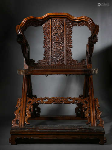 CHINESE MING DYNASTY ROSEWOOD DRAGON CHAIR