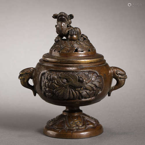 CHINESE QING DYNASTY COPPER INCENSE BURNER