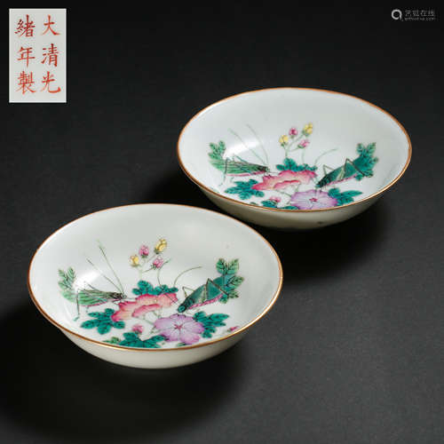 A PAIR OF CHINESE QING DYNASTY GUANGXU PERIOD FAMILLE ROSE B...