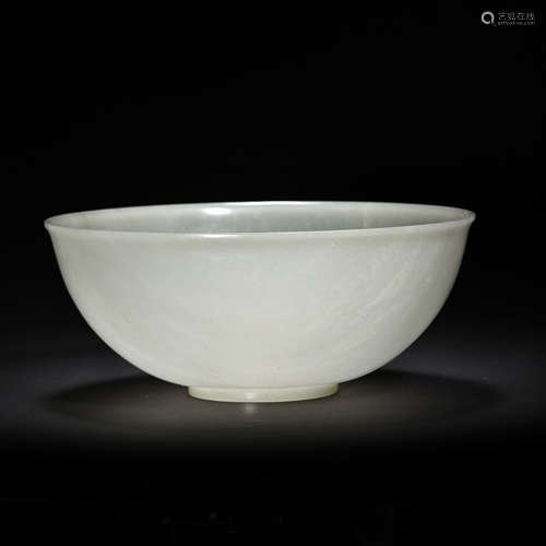 CHINESE QING DYNASTY HETIAN JADE BOWL