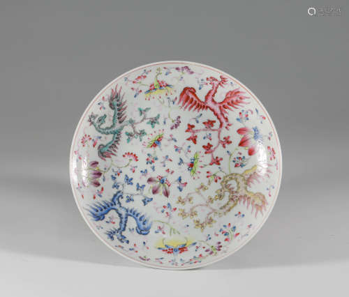 Qing Dynasty pastel plate