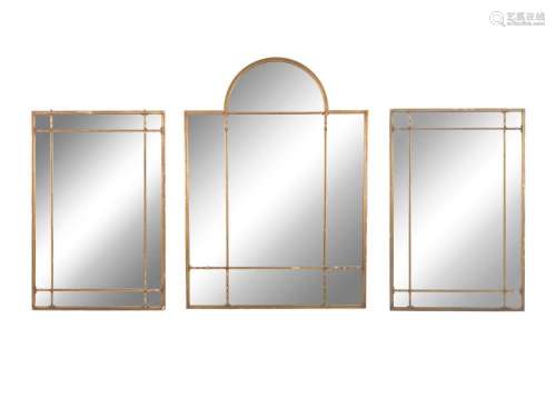 A Set of Three Large Giltwood Mirrors