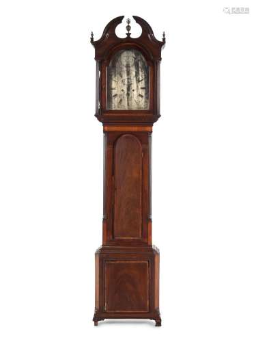 A George III Style Mahogany Tall Case Clock
