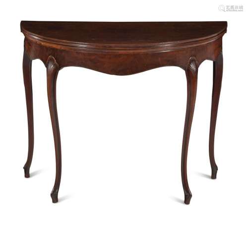 An Irish George III Mahogany Flip-Top Table