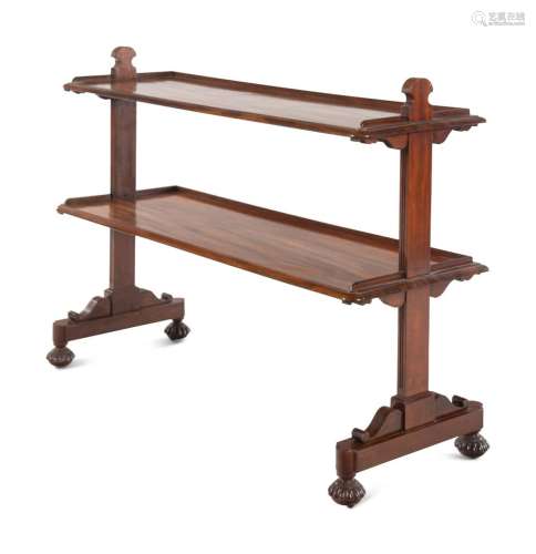 A Regency Mahogany Two-Tier Bookshelf by Gillows of Lancaste...