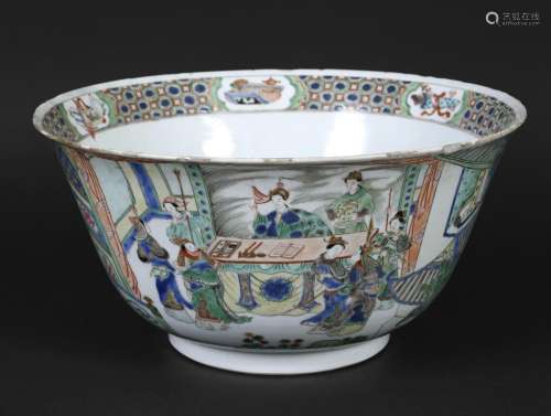 PAIR OF CHINESE KANGXI BOWLS a large pair of Kangxi famille ...