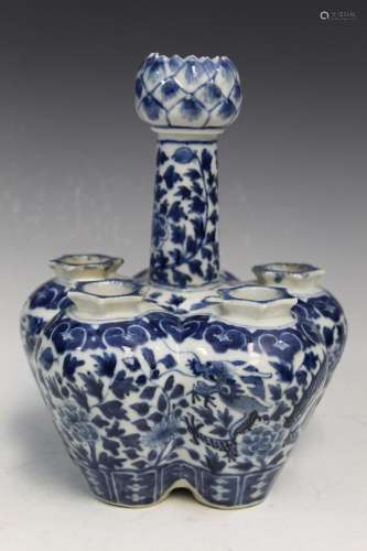 Chinese Blue and White Porcelain Six-Spout Vase