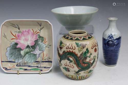 Four Chinese Porcelain Items