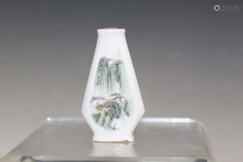 Chinese Hand Painted Porcelain Snuff Bottle