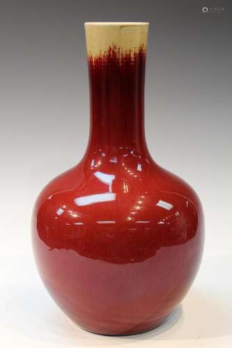 Chinese Red Flambe Vase